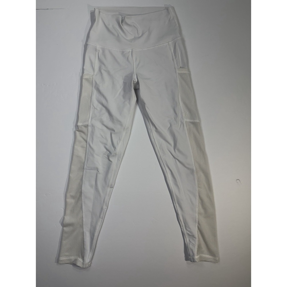 Aerie White High Rise Mesh Panel Leggings Womens Size XS Activewear